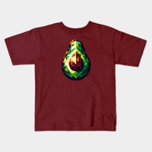 Abstract Geometric Avocado - Color Design Kids T-Shirt